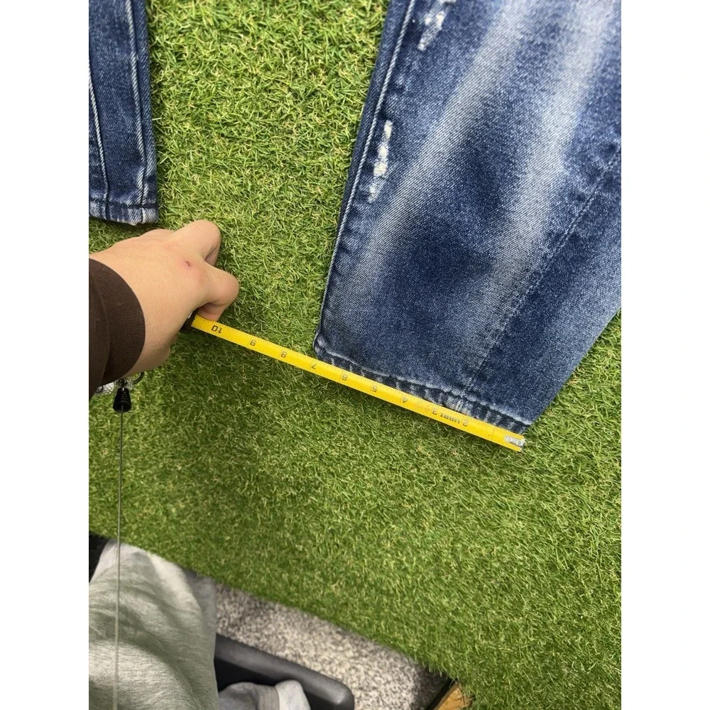 Cult of Individuality Greaser Moto Jeans Mens 34x34 Distressed Denim Rips y2k